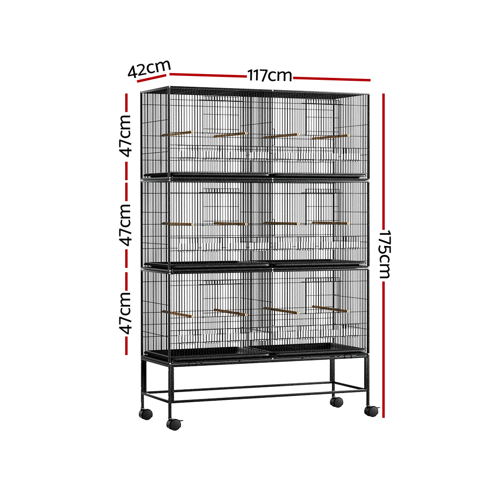 Large Expandable Six-Cage Bird Aviary (1