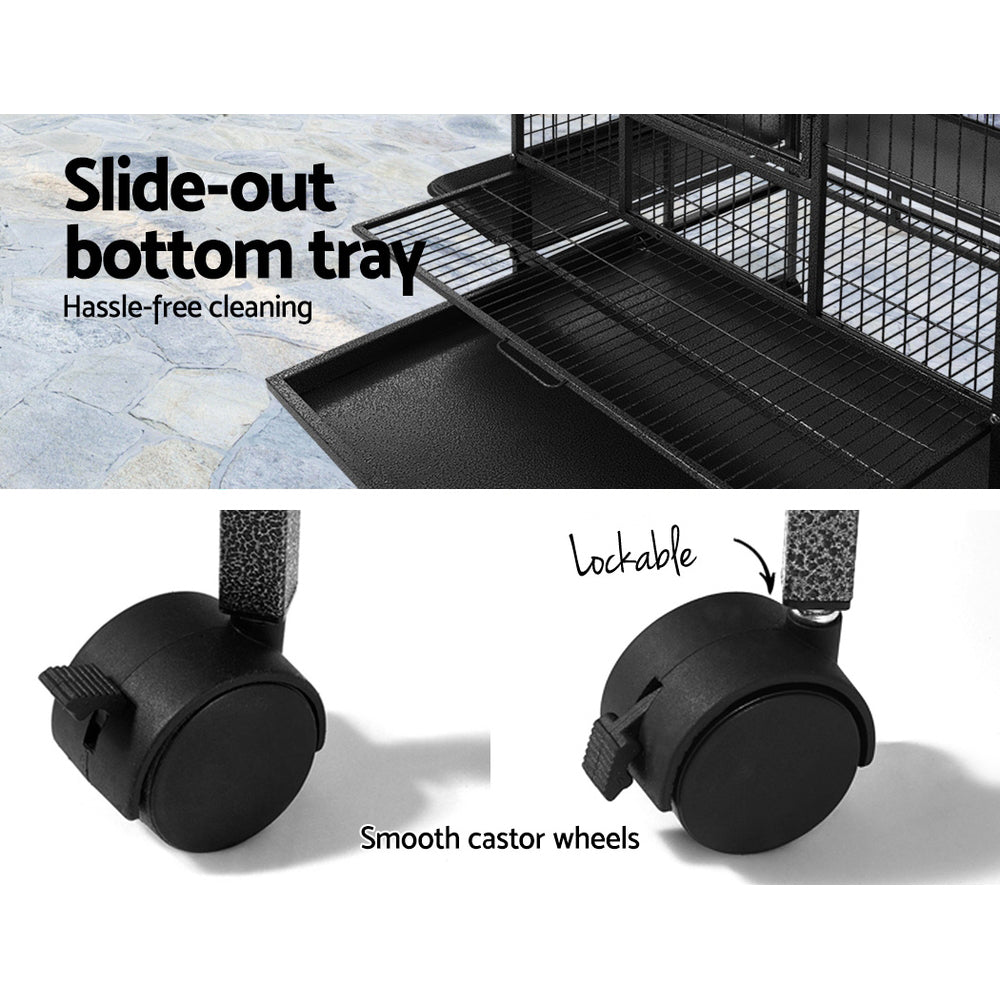 Large Open Roof & Wide Door Bird Aviary (168cm)