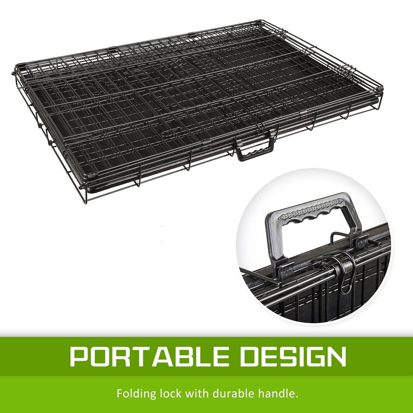 Foldable Dog Crate - 107x71cm
