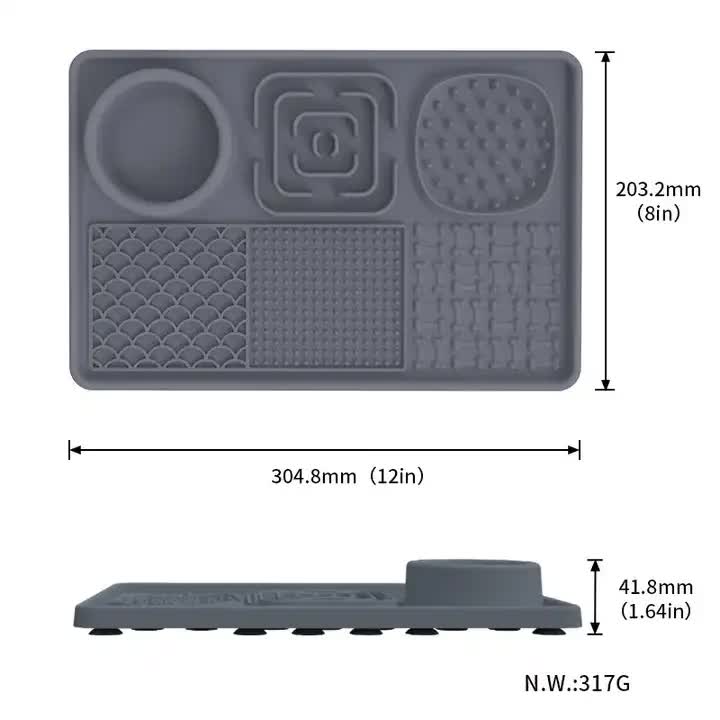 Slow Feeder Mat & Licking Pad (2 pack)