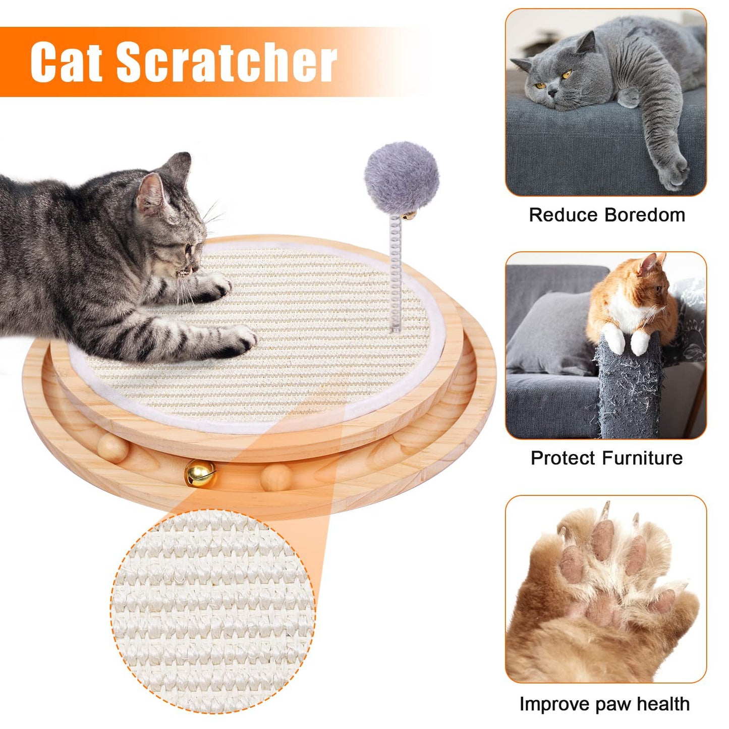 Wooden Interactive Cat Toy