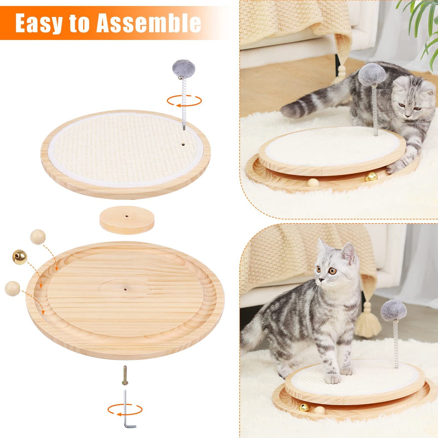 Wooden Interactive Cat Toy