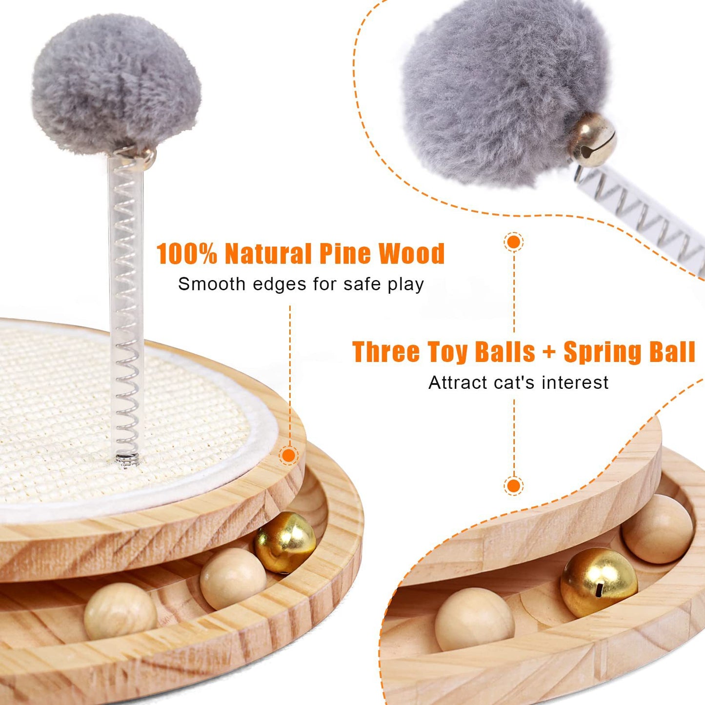 Wooden Interactive Cat Toy