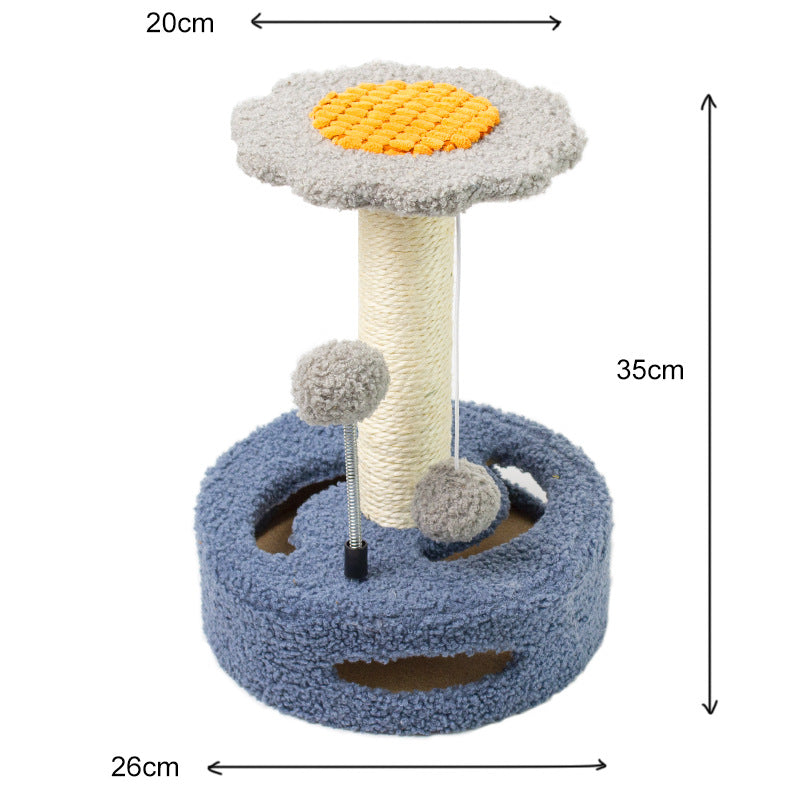 Cat Scratching Post - Flower Design