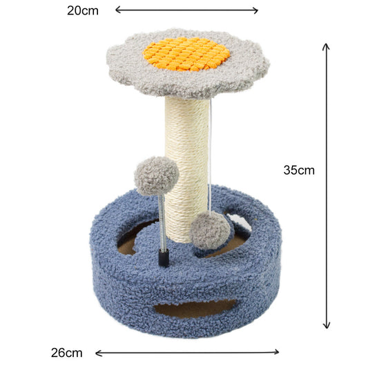 Cat Scratching Post - Flower Design