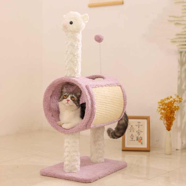 Animal-Themed Cat Tree & Playhouse