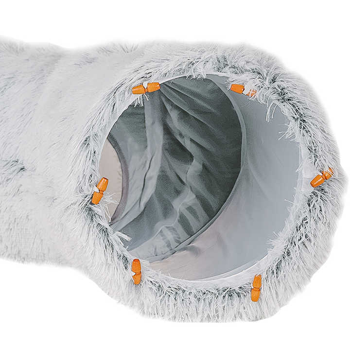Plush Cat Bed with Hidden Tunnel