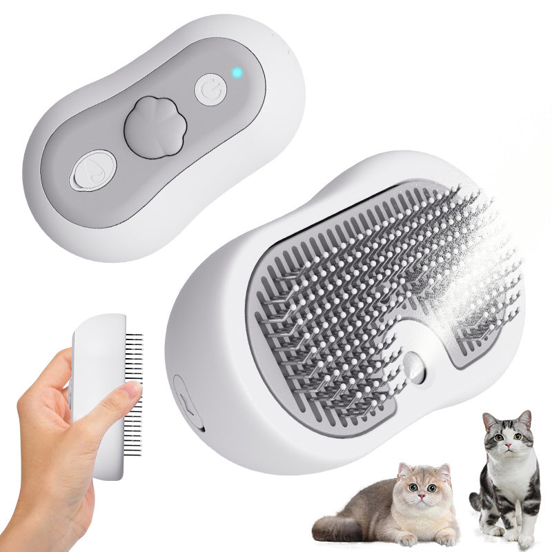 3-in-1 Pet Grooming Steam Brush