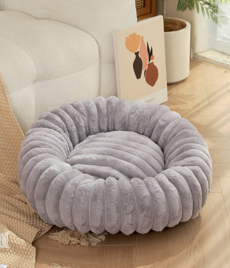 Round Plush Pet Bed