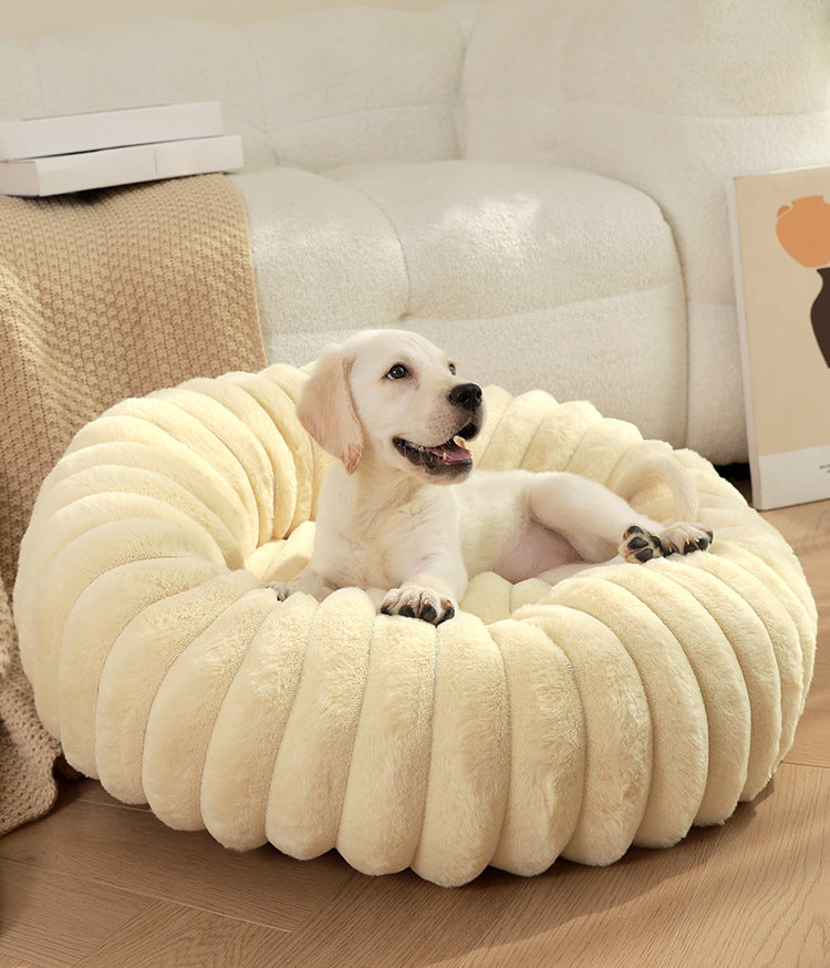 Round Plush Pet Bed