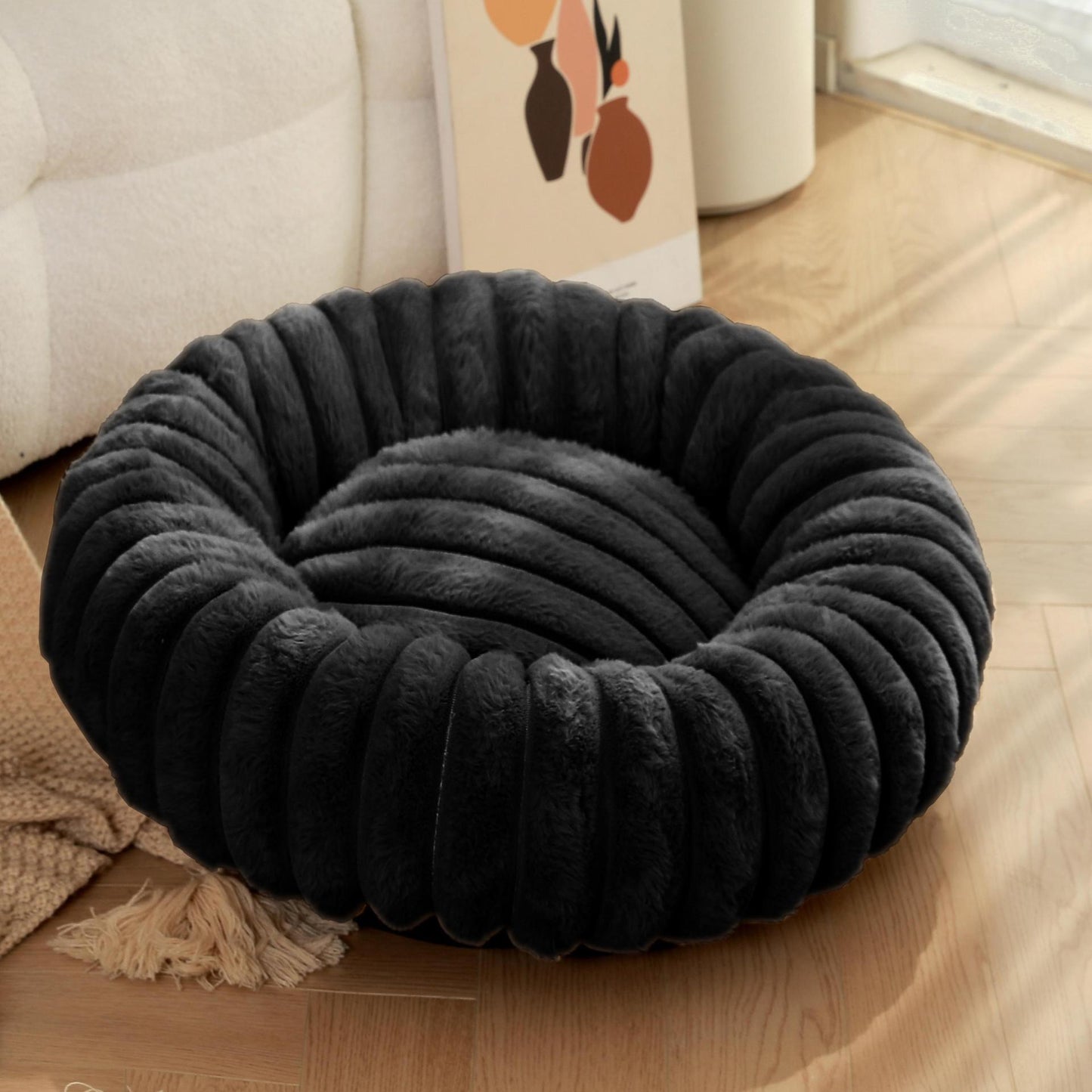 Round Plush Pet Bed