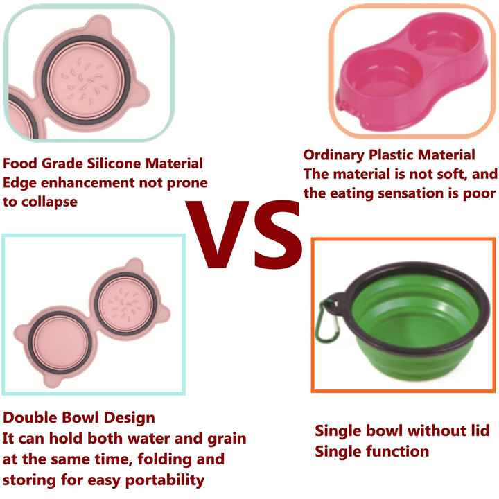 Silicone Pet Bowl Set