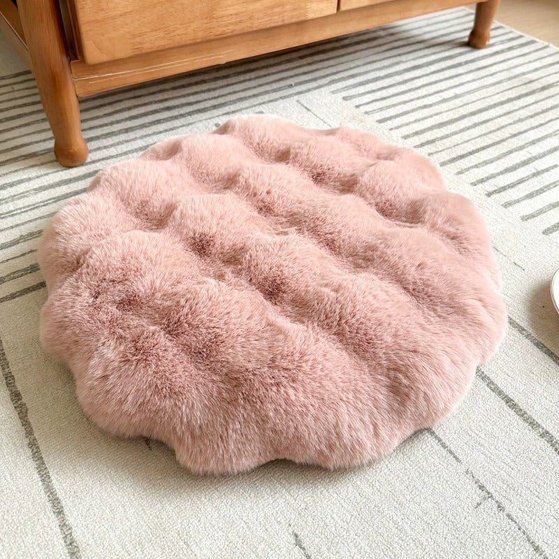 Plush Round Cat Mat