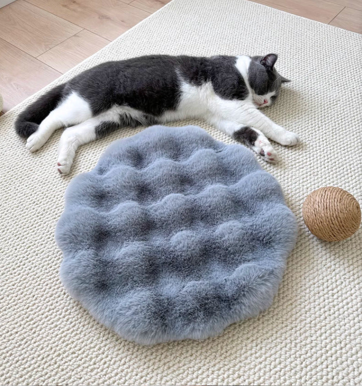 Plush Round Cat Mat