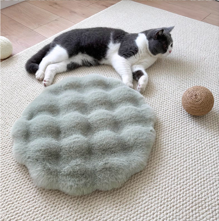 Plush Round Cat Mat