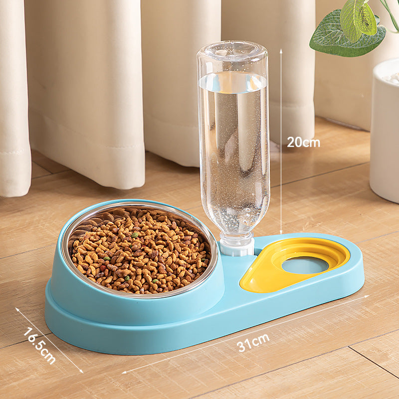 Ergonomic Pet Bowl & Gravity Water Dispenser Set