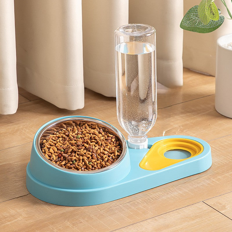 Ergonomic Pet Bowl & Gravity Water Dispenser Set