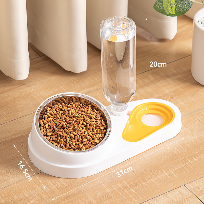 Ergonomic Pet Bowl & Gravity Water Dispenser Set