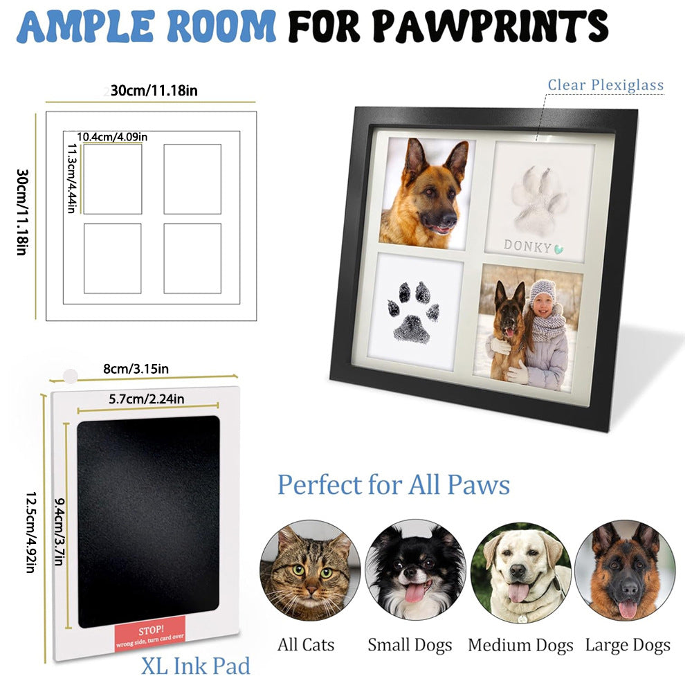 Pet Paw Print & Photo Frame Kit