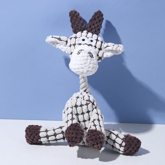 Corduroy Squeaky Goat Toy